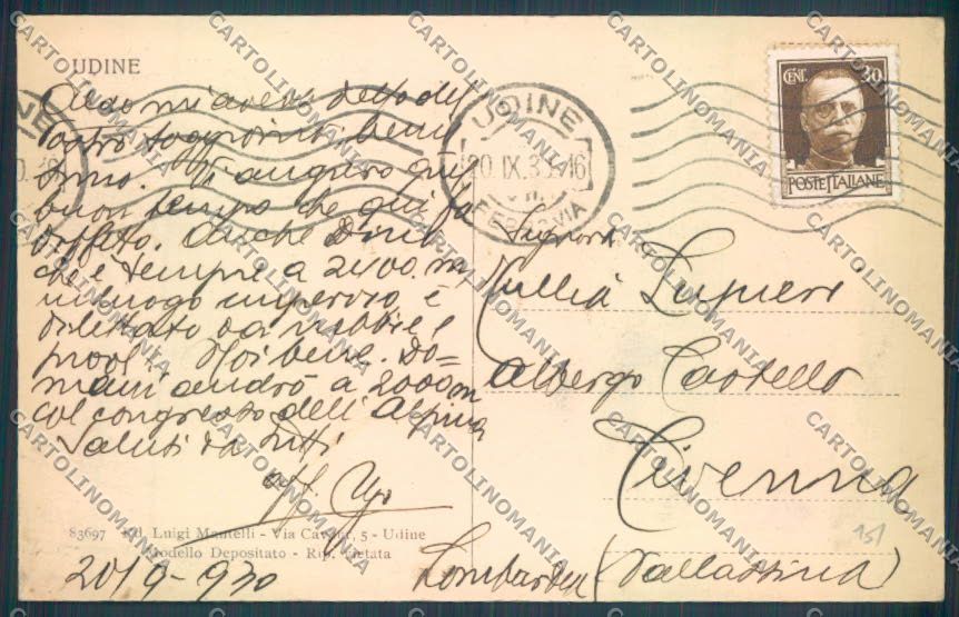 Udine Città cartolina ZQ4057 – retro