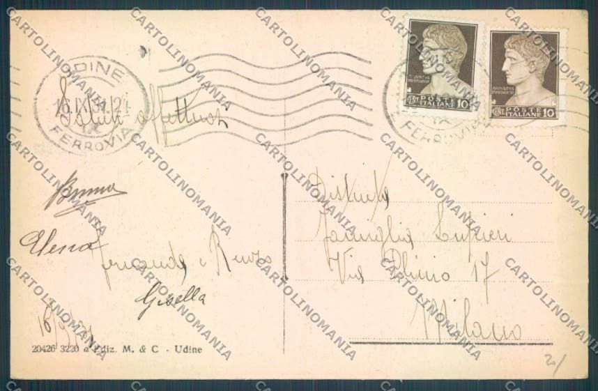 Udine Città cartolina ZQ4201 – retro