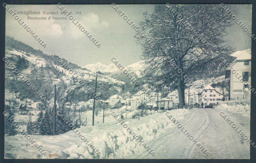 Udine Comeglians Nevicata cartolina ZQ4255 – fronte