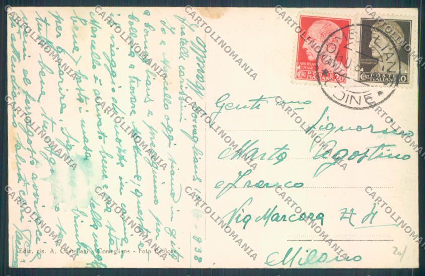 Udine Comeglians Nevicata cartolina ZQ4255 – retro
