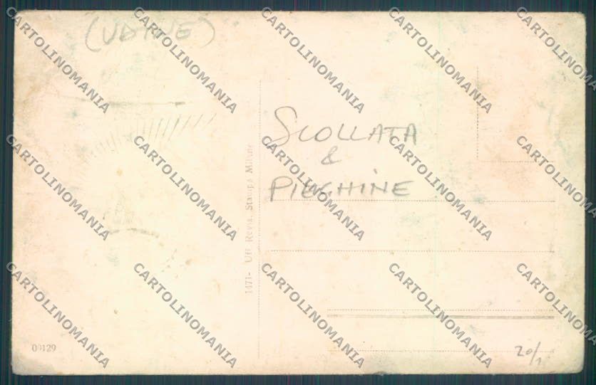 Udine Palmanova Farmacia SCOLLATA PIEGHINE cartolina ZQ4275 – retro