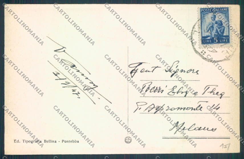 Udine Pontebba cartolina ZQ4278 – retro