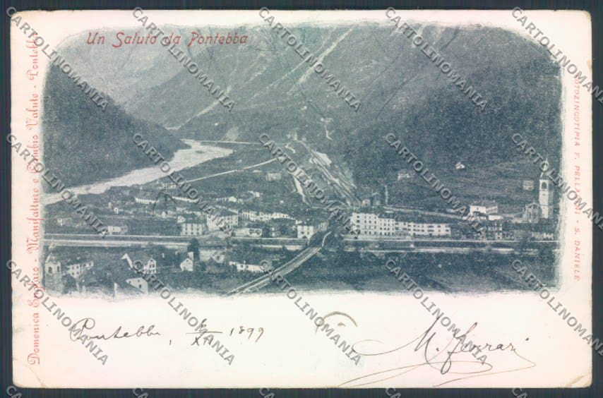 Udine Pontebba PIEGHINE cartolina ZQ4280 – fronte
