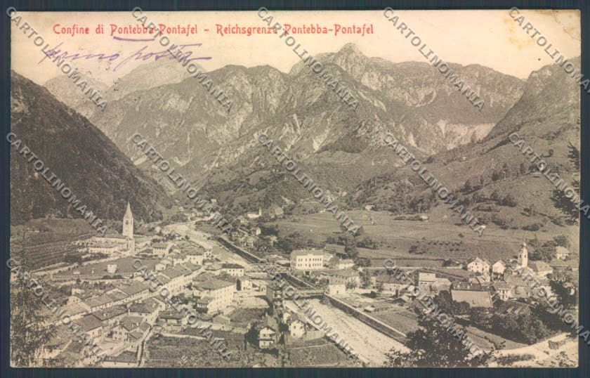 Udine Pontebba PIEGHINA cartolina ZQ4281 – fronte
