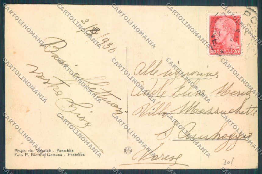 Udine Pontebba cartolina ZQ4283 – retro
