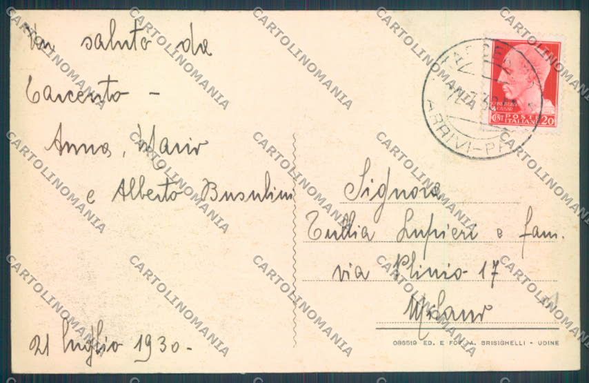 Udine Tarcento cartolina ZQ4300 – retro