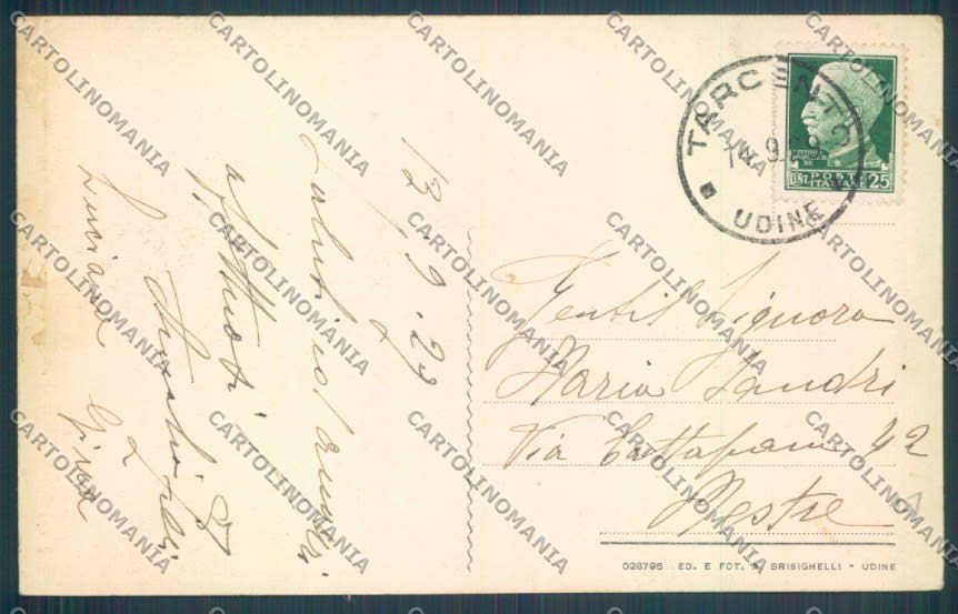 Udine Tarcento cartolina ZQ4301 – retro