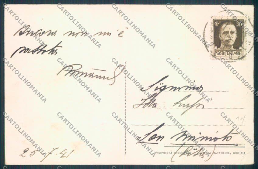 Udine Tarvisio Monte Santo di Lussari cartolina ZQ4312 – retro
