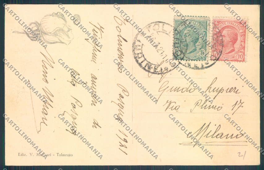 Udine Tolmezzo cartolina ZQ4331 – retro