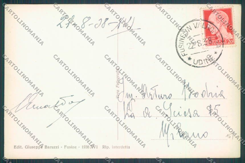 Udine Tarvisio Fusine in Varomana Barca Foto cartolina ZQ4344 – retro