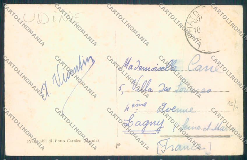 Udine Prato Carnico Pradumbli Foto cartolina ZQ4346 – retro