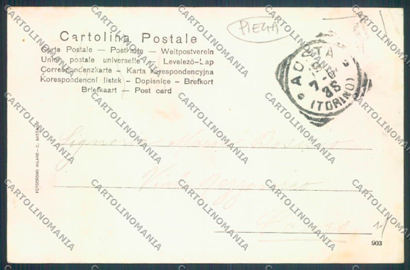 Aosta Città PIEGA cartolina ZQ4398 – retro