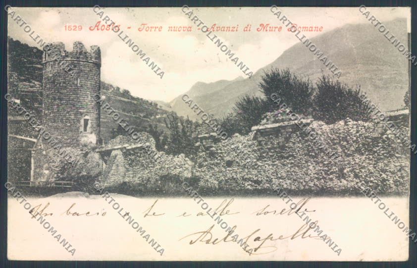 Aosta Città PIEGHE cartolina ZQ4406 – fronte
