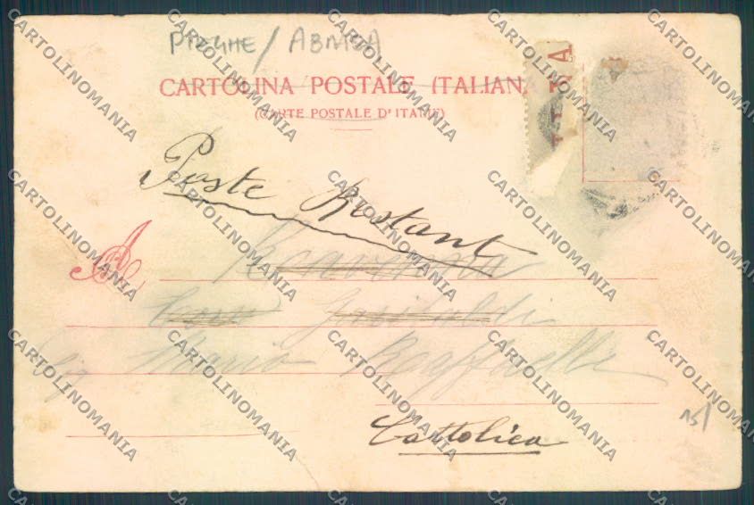 Aosta Città PIEGHE ABRASA cartolina ZQ4464 – retro