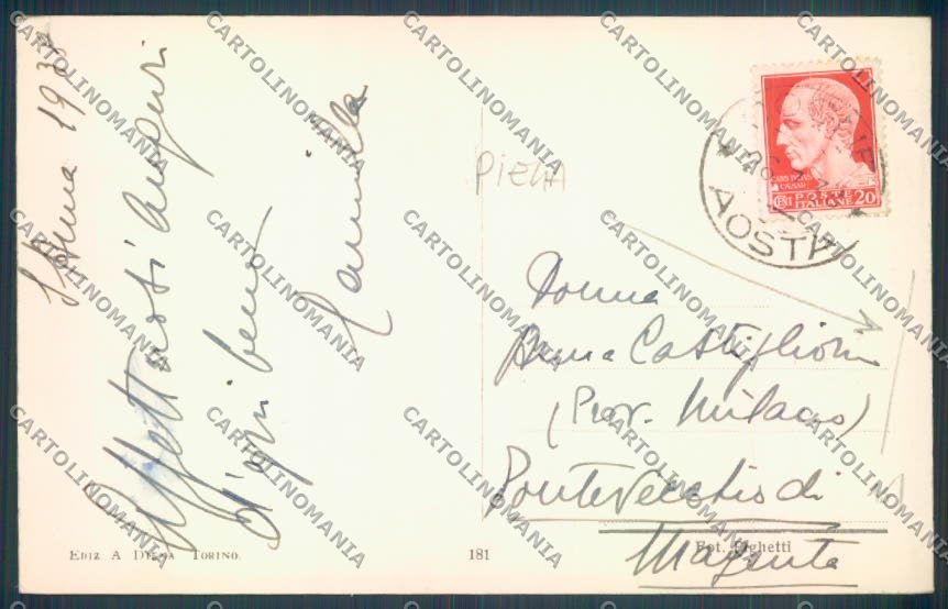 Aosta Cogne PIEGA cartolina ZQ4525 – retro