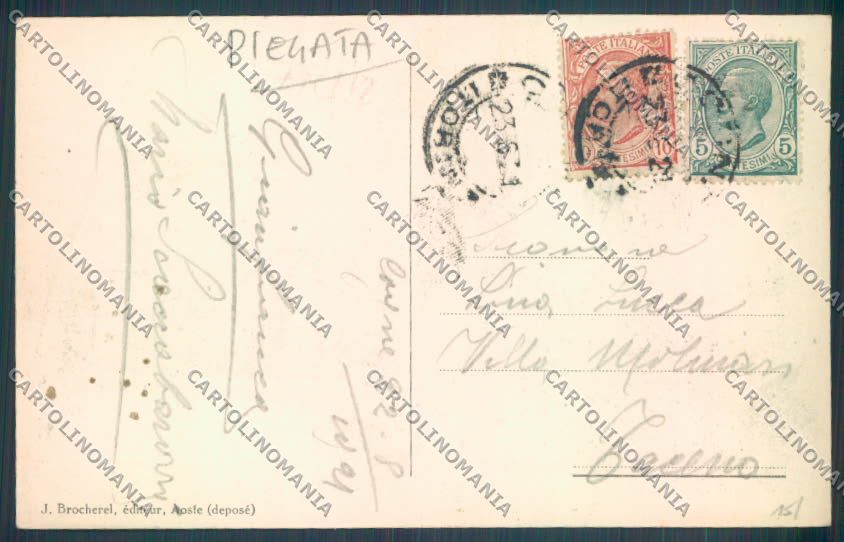 Aosta Cogne PIEGATA cartolina ZQ4532 – retro