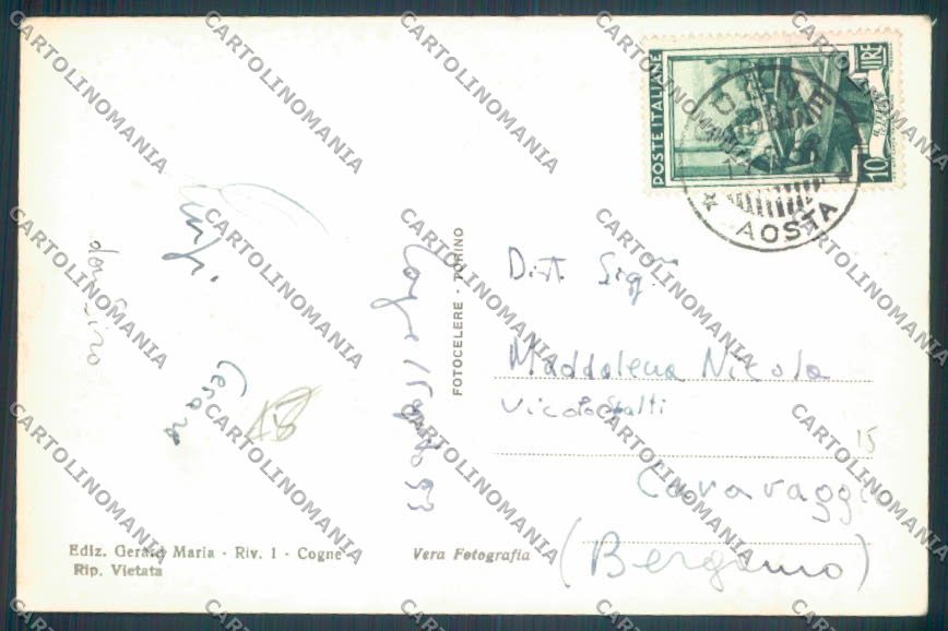 Aosta Cogne Foto cartolina ZQ4545 – retro