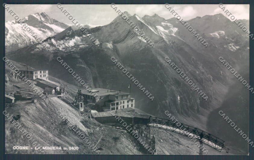 Aosta Cogne Miniera Foto cartolina ZQ4556 – fronte