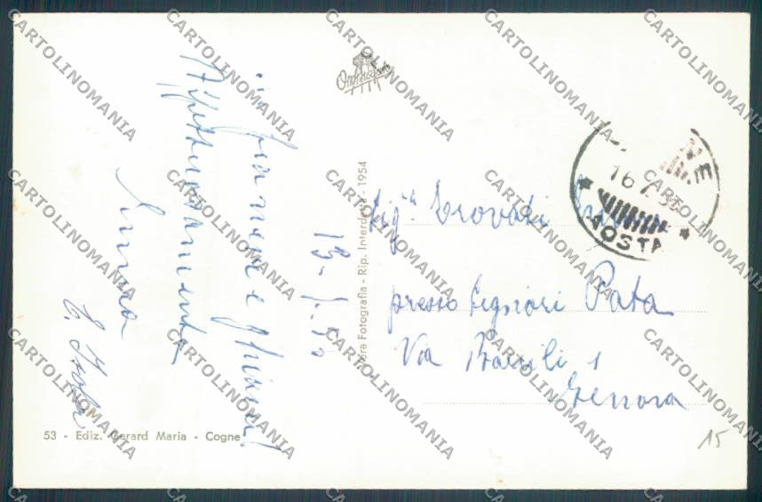 Aosta Cogne Rifugio Vittorio Sella Foto cartolina ZQ4564 – retro