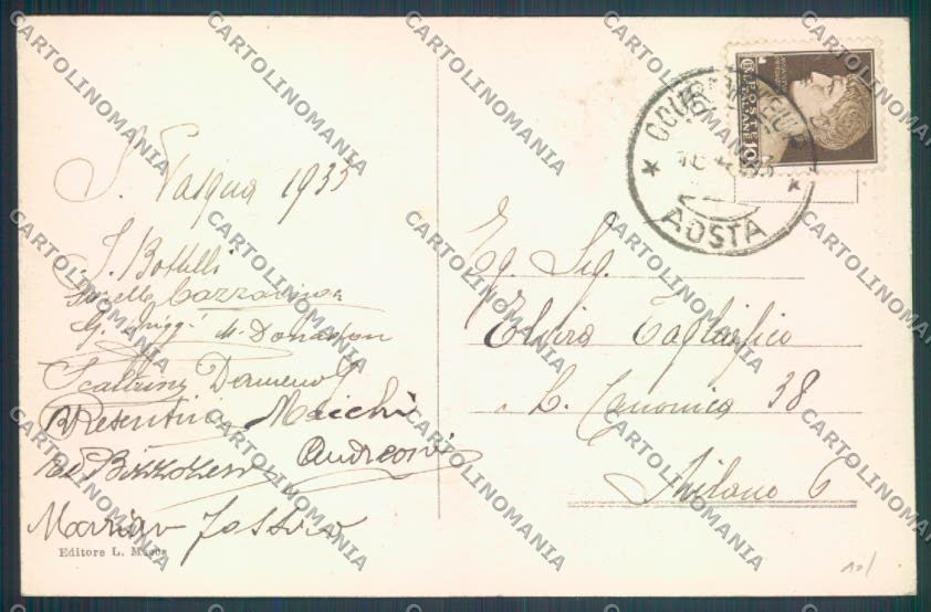 Aosta Courmayeur cartolina ZQ4605 – retro