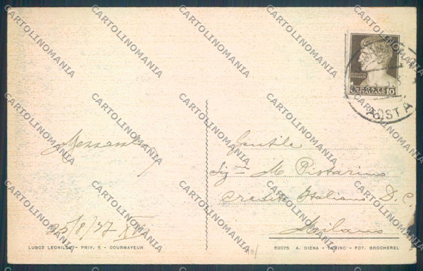 Aosta Courmayeur cartolina ZQ4610 – retro