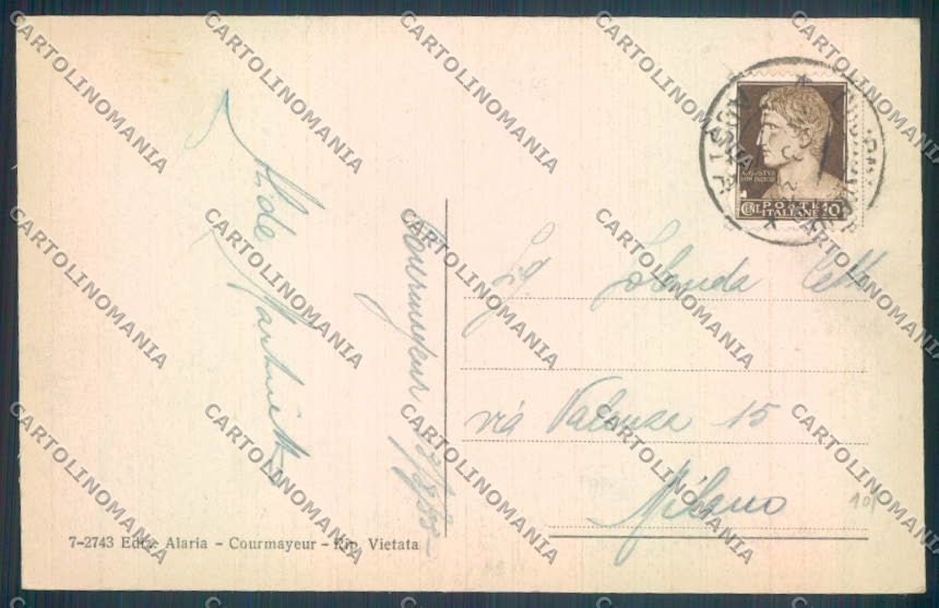 Aosta Courmayeur cartolina ZQ4611 – retro