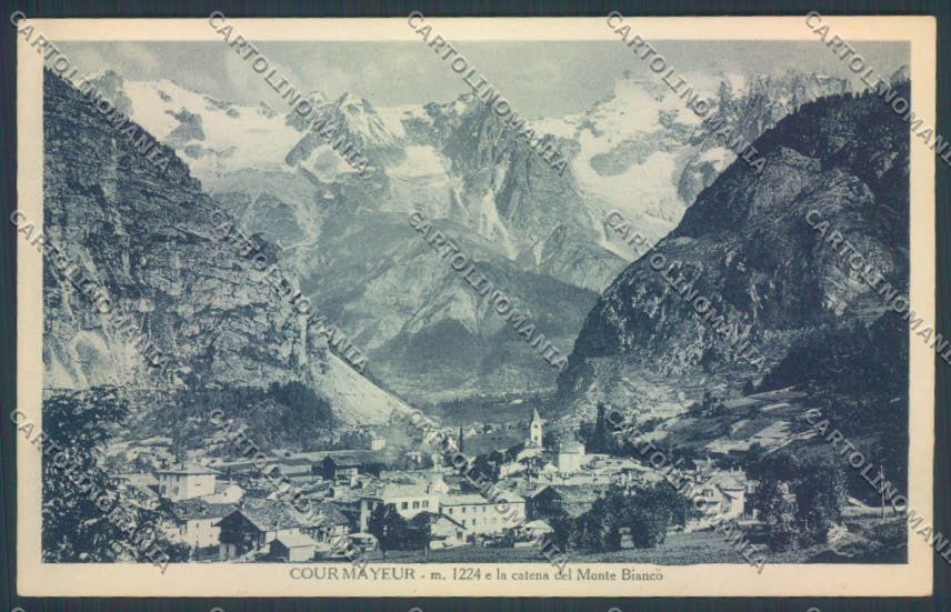 Aosta Courmayeur cartolina ZQ4613 – fronte