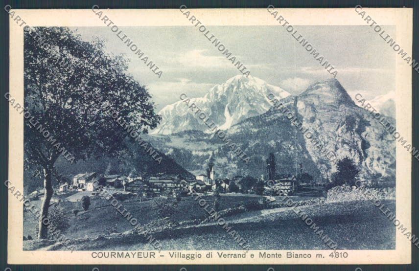 Aosta Courmayeur Verrand cartolina ZQ4621 – fronte