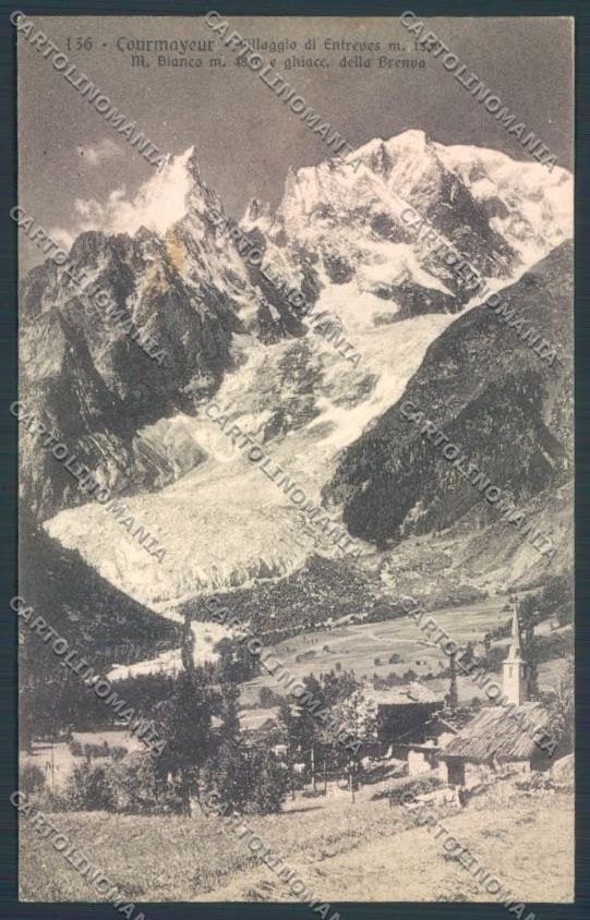 Aosta Courmayeur Entreves cartolina ZQ4629 – fronte