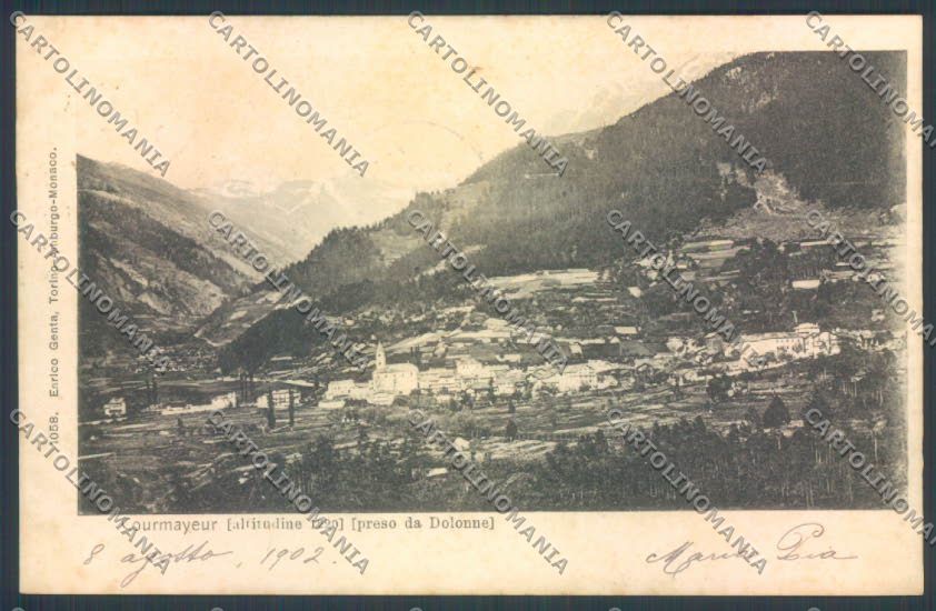 Aosta Courmayeur Dolonne cartolina ZQ4631 – fronte