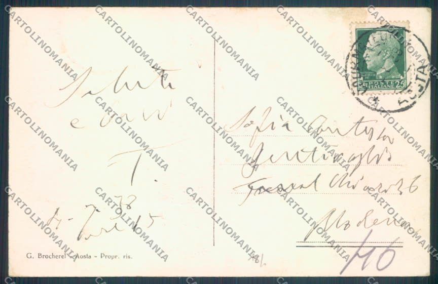 Aosta Courmayeur cartolina ZQ4638 – retro