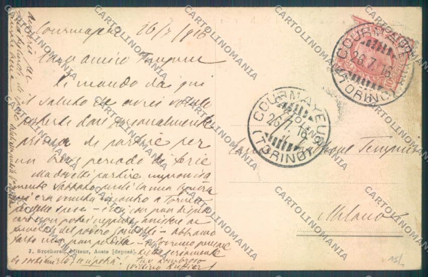 Aosta Courmayeur cartolina ZQ4645 – retro