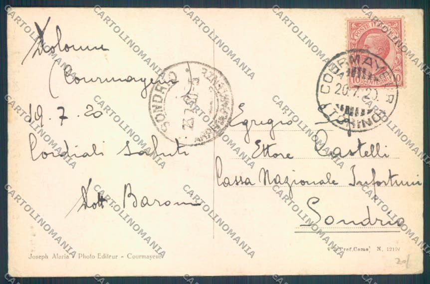 Aosta Courmayeur Alpinismo cartolina ZQ4653 – retro