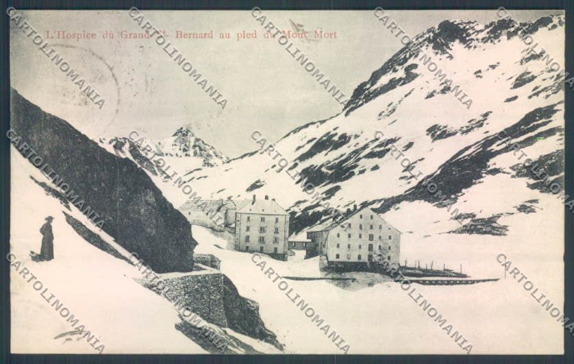 Aosta Gran San Bernardo Nevicata cartolina ZQ4694 – fronte