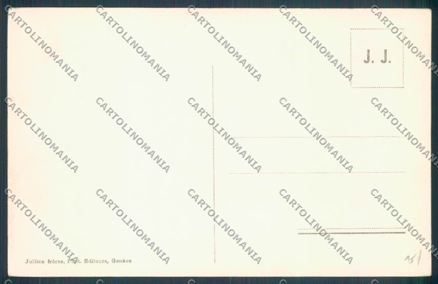 Aosta Gran San Bernardo Nevicata Cane Dog cartolina ZQ4704 – retro