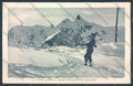 Aosta Gran San Bernardo Nevicata Sci cartolina ZQ4716 – fronte