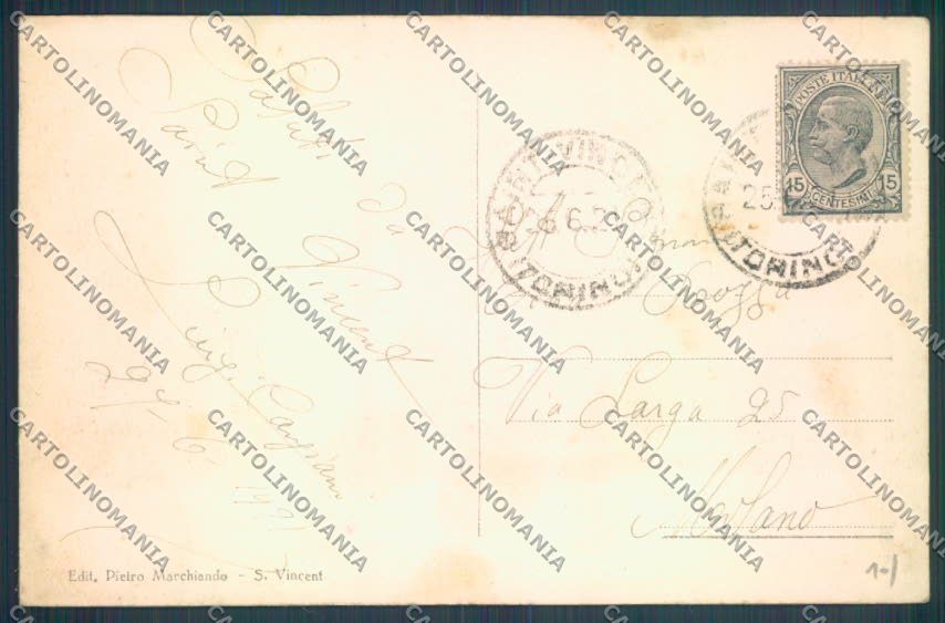 Aosta Saint Vincent cartolina ZQ4726 – retro
