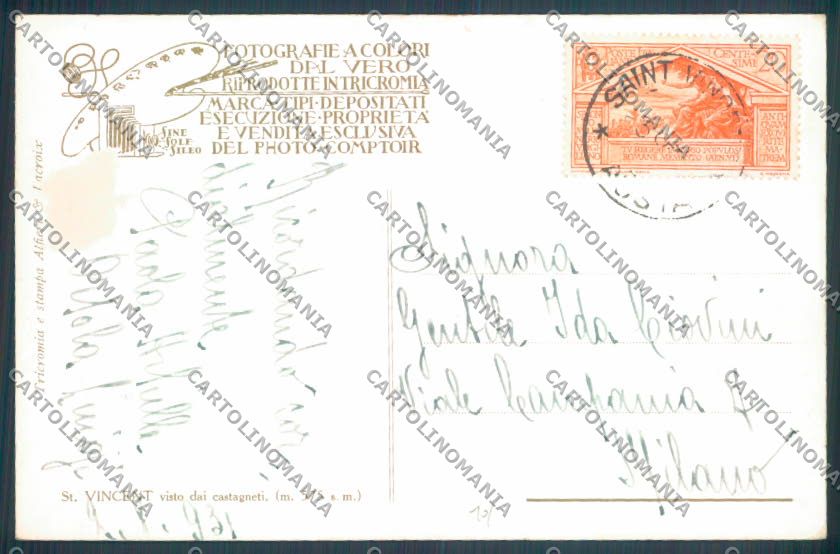 Aosta Saint Vincent ABRASA cartolina ZQ4737 – retro
