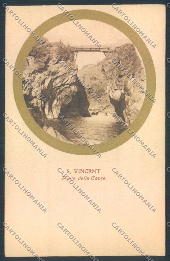 Aosta Saint Vincent PIEGA cartolina ZQ4740 – fronte