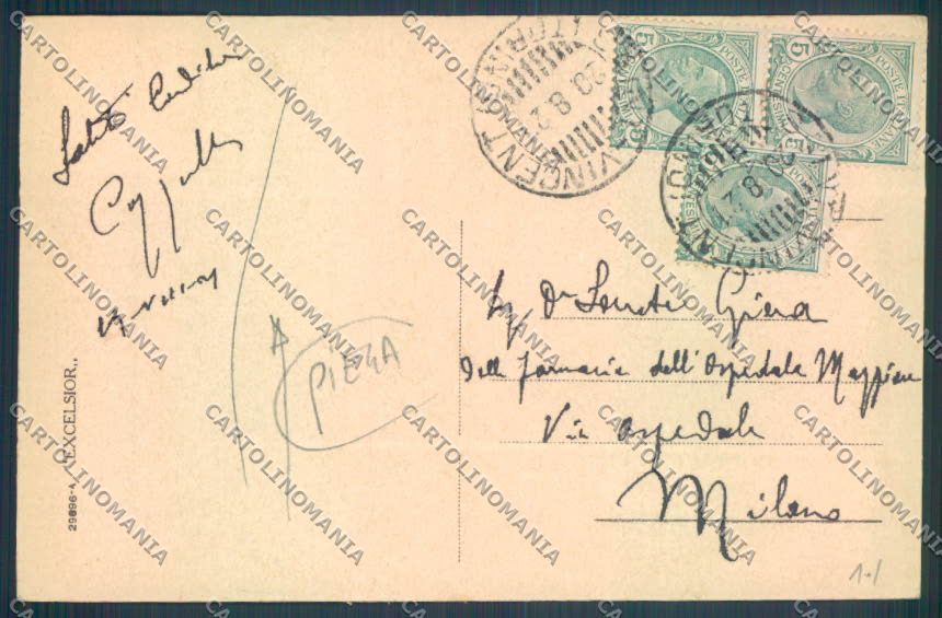 Aosta Saint Vincent PIEGA cartolina ZQ4740 – retro