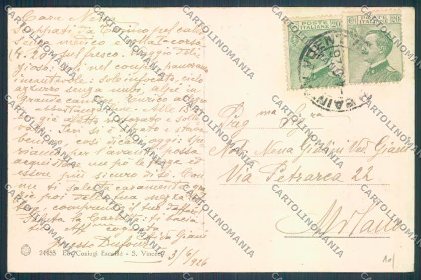 Aosta Saint Vincent cartolina ZQ4742 – retro