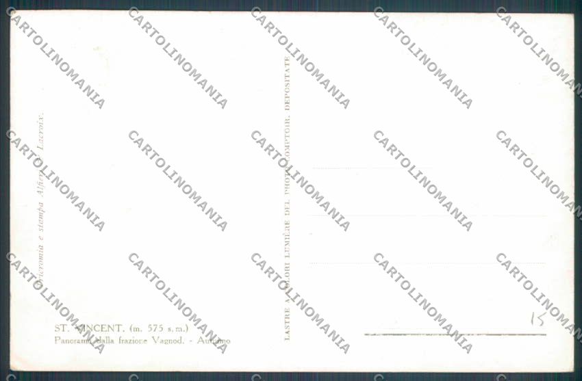 Aosta Saint Vincent cartolina ZQ4749 – retro
