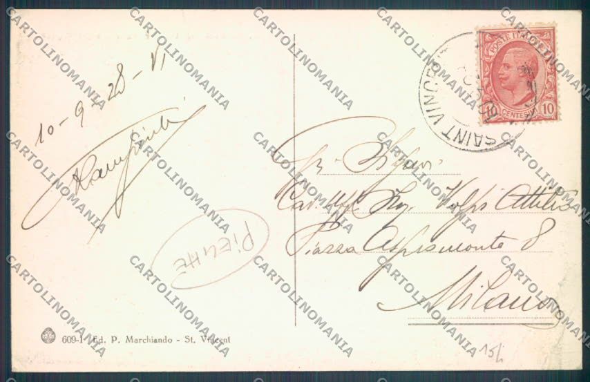 Aosta Saint Vincent PIEGHE cartolina ZQ4754 – retro