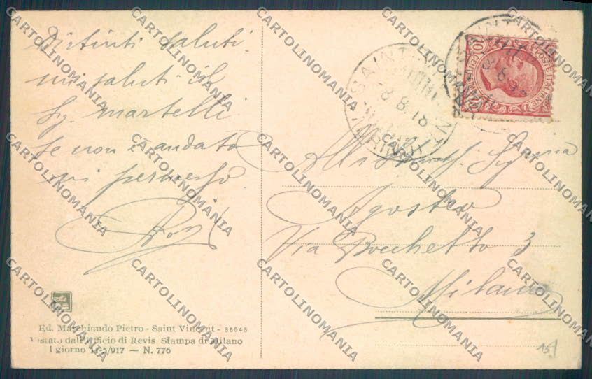 Aosta Saint Vincent cartolina ZQ4755 – retro