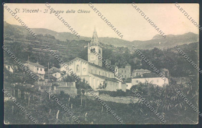 Aosta Saint Vincent PIEGA cartolina ZQ4783 – fronte