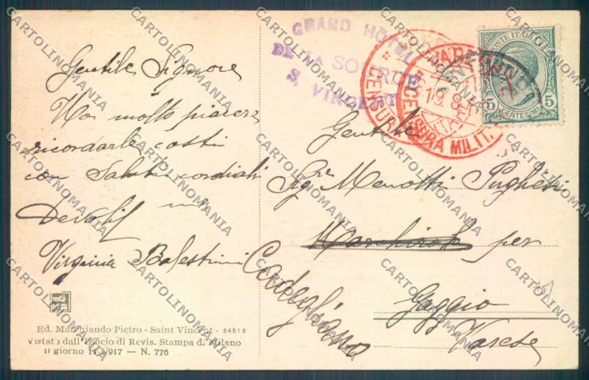 Aosta Saint Vincent cartolina ZQ4785 – retro