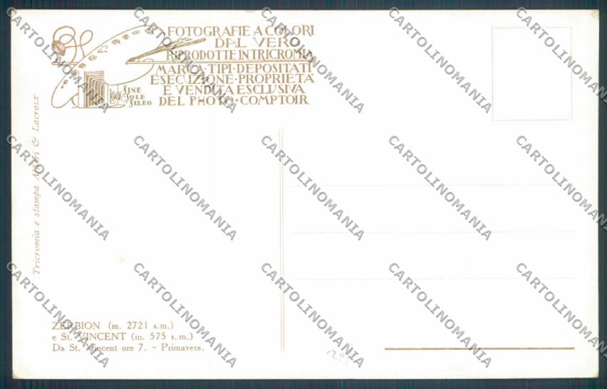 Aosta Saint Vincent cartolina ZQ4801 – retro