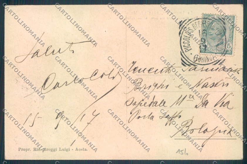 Aosta La Thuile cartolina ZQ4822 – retro