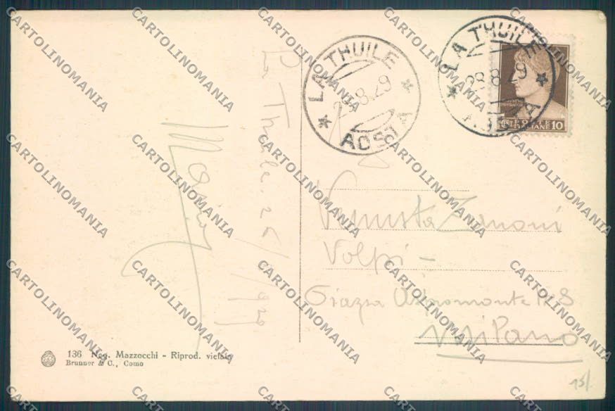 Aosta La Thuile cartolina ZQ4828 – retro