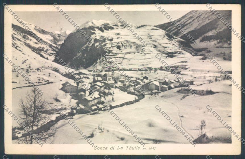 Aosta La Thuile Nevicata cartolina ZQ4832 – fronte